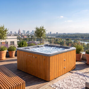Jacuzzi kwadrat z grzałką elektryczną